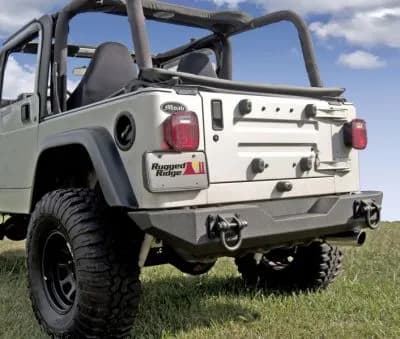 Rugged Ridge XHD Rear Bumper Textured Black