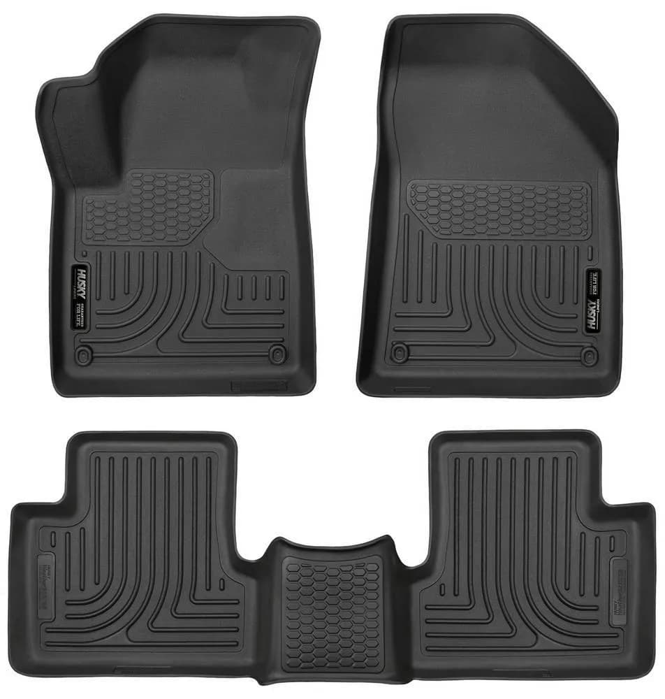 1523 Cherokee Front & 2nd Seat Floor Liners Weatherbeater Series Black