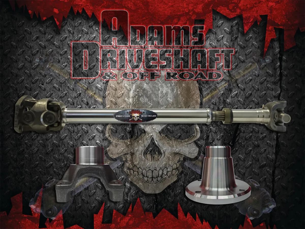 Adams Driveshaft JK Front 1350 cv Driveshaft [extreme Duty Series] Solid U-Joint