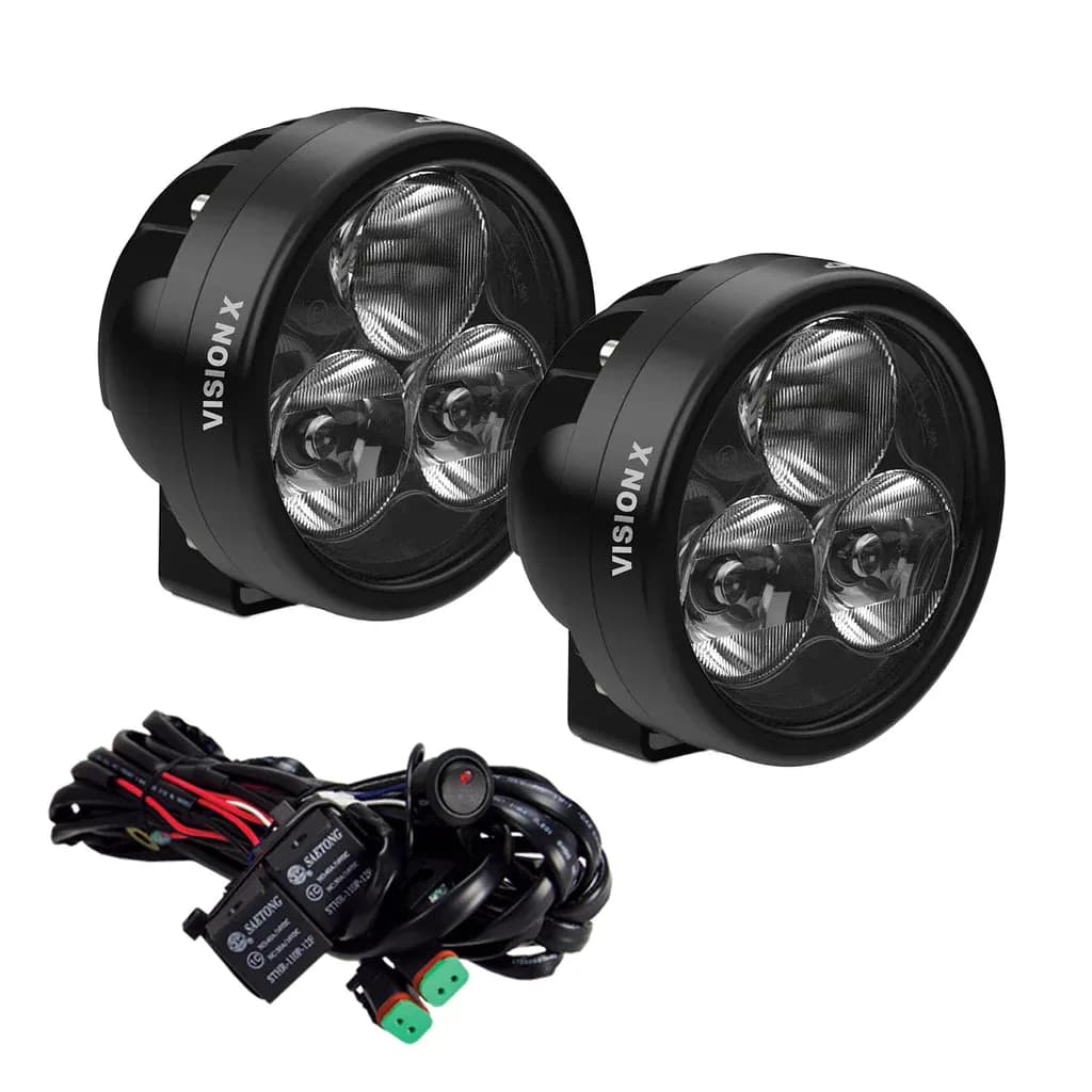 Cannon Race 3 Driving Lights w/ Harness Selective Yellow Pair