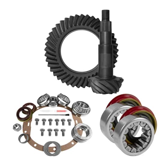 8.6 Inch GM 4.88 Rear Ring & Pinion, Install Kit, Axle Bearing & Seal 2009-2013 Cadillac Escalade USA Standard