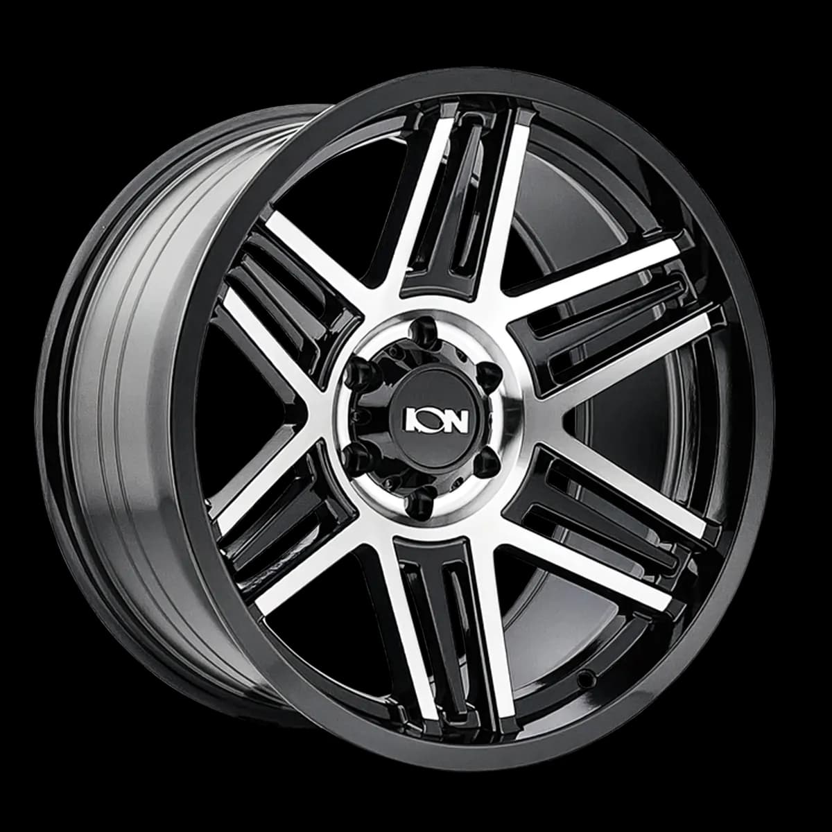 Cast Aluminum Wheels 147 BM 17x9 Machined Black 6 On 135 Bolt Pattern 0 Offset ION Wheels
