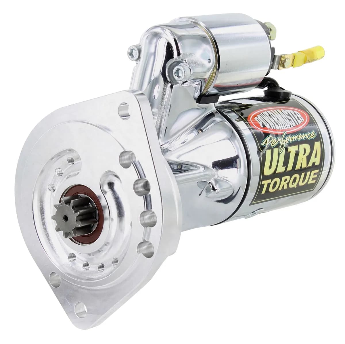 Ultra Torque Starter; Chrome; 157 Tooth Flywheel; 250 ft./lb. Torque; 18:1 Compression Ratio; 4.5:1 Gear Reduction; 3/4in. Offset;