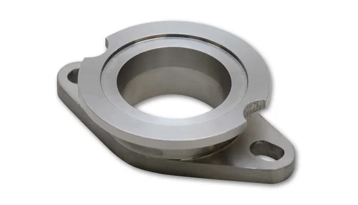 Wastegate Adapter Flange; 48.3MM CRFD; 1.4MM CRFDD; 3.98MM Apex W; 21.2MM Thickness; 63MM Flange OD; 34.9MM Port ID; For 38mm To 44mm; 304 Stainless Steel;