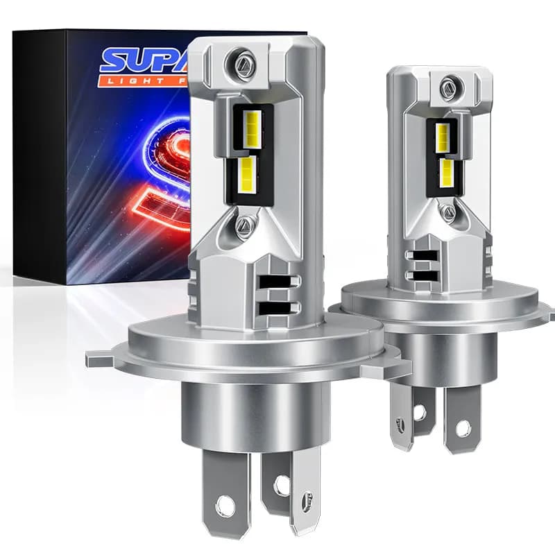 1 Pair H4/9003 LED Headlight Bulb 40W 10000 Lumens