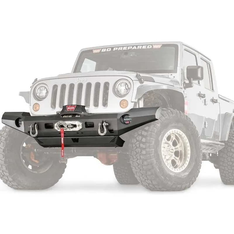WARN - Full Width Version; One Piece Design; Direct-Fit; Mounting Hardware Included; With Grille Guard; With Internal Winch Mount; With Shackle Mounting Tabs