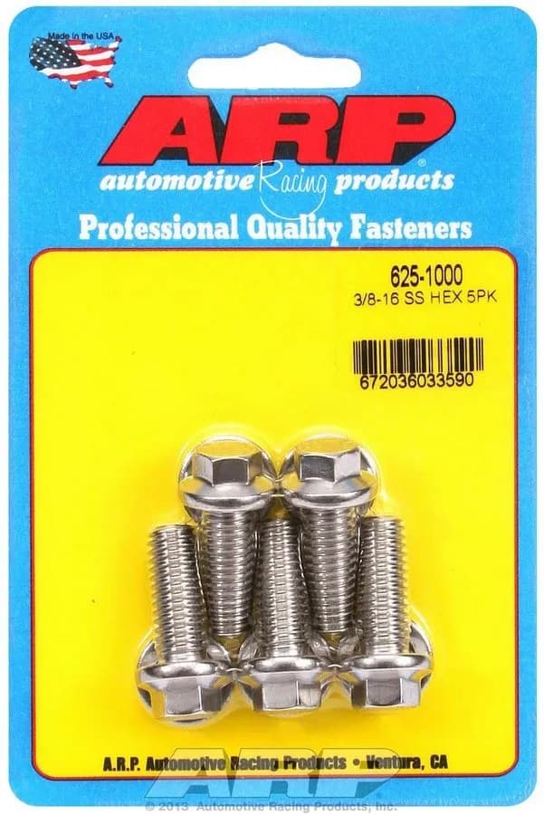 3/816 x 1.000 Hex 7/16 Wrenching ss Bolts