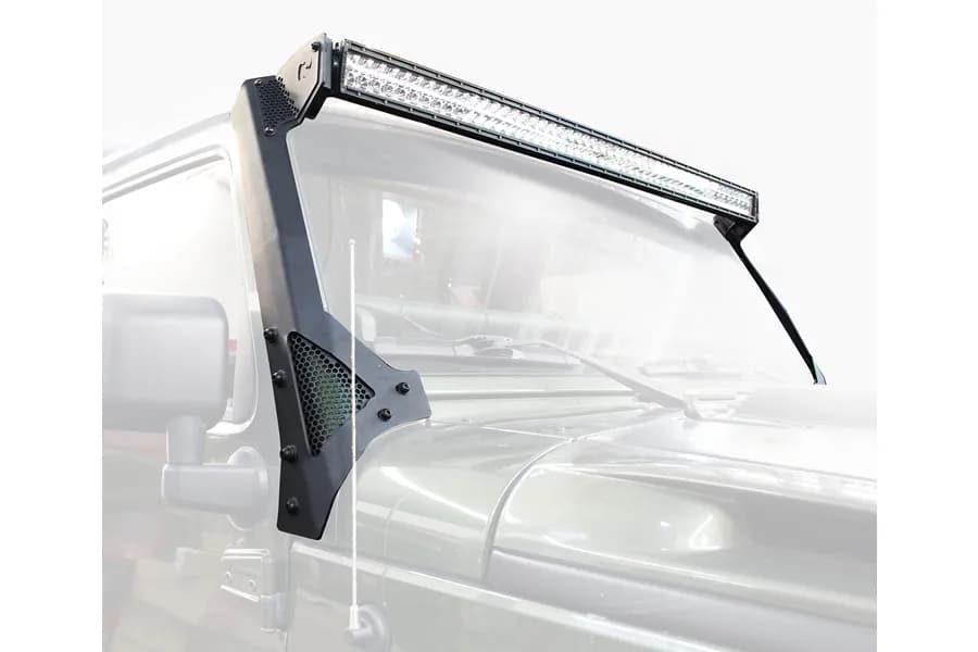 0718 Wrangler JK Black Xe Series Windshield LED Light Bar Mount Bracket