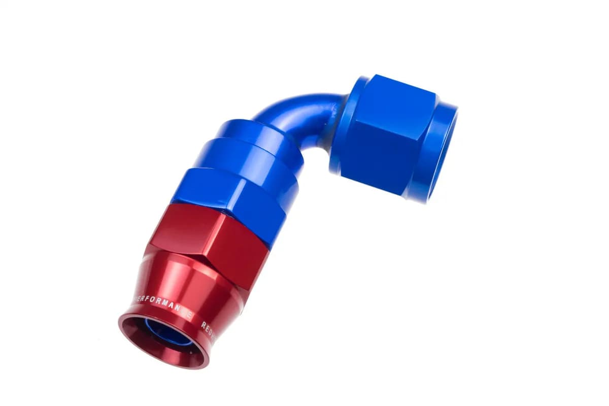 10 an 90 Degree Ptfe Reusable Hose End Blue