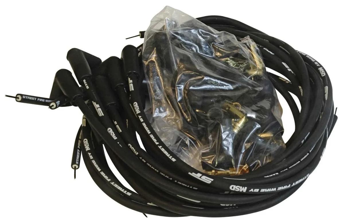Streetfire Wire Set 8 Cyl 90 Deg Socl Hei Univ Black Boot