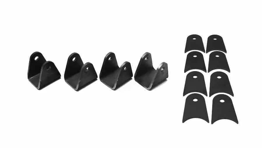 Steinjäger Tabs and Clevises, Weld On 4 Link Tab and Clevis Kits 0.500 Bore 2.75 Axle Diameter 3.00 Inch Clevis Jaw 2.00 Axle Tab Length 4 Clevises, 8 Axle Tabs