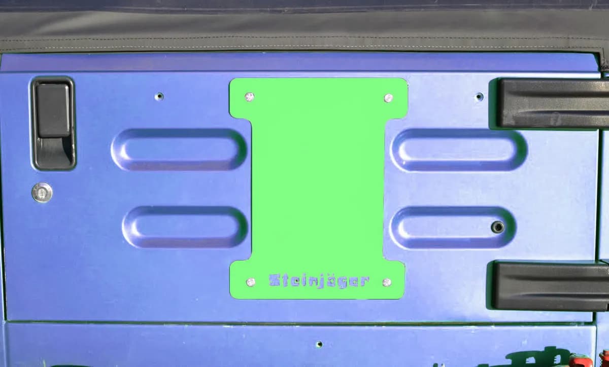 Wheels and Tires 1997-2006 Spare Tire Delete Plate Neon Green