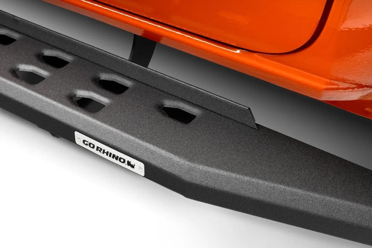 Go Rhino 69450673SPC - RB10 Slim Line Running Boards With Mounting Brackets - Textured Black