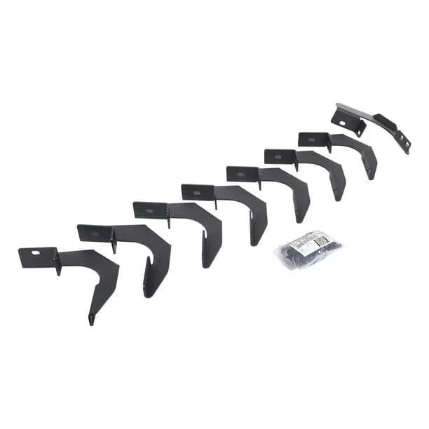 Go Rhino 6962358020PC - RB30 Running Boards with Mounting Brackets & 2 Pairs of Drops Steps Kit - Textured Black