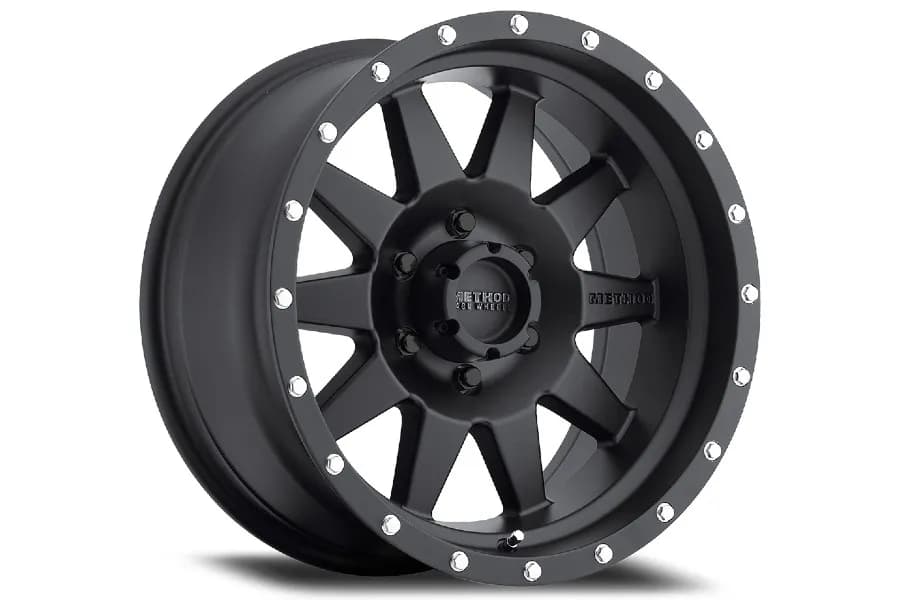 Aluminum Wheels 17x8.5 The Standard MR301 Bolt Pattern 6 On 139.7 Offset 0 Lip Size 2.76 Matte Black MB Method