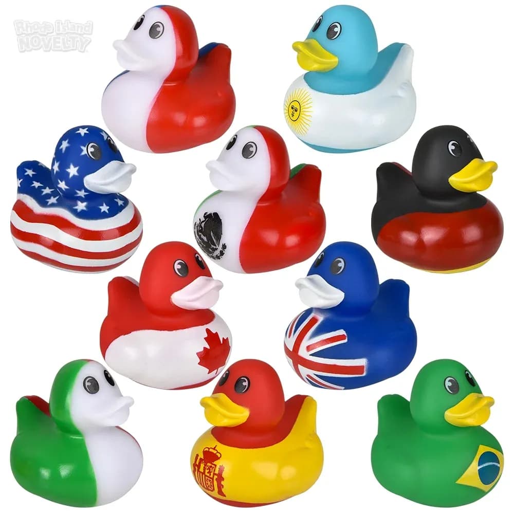 2\" World Flag Duckies