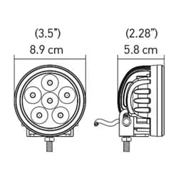 Hvf 90mm 6led Ped Off rd Spt mv