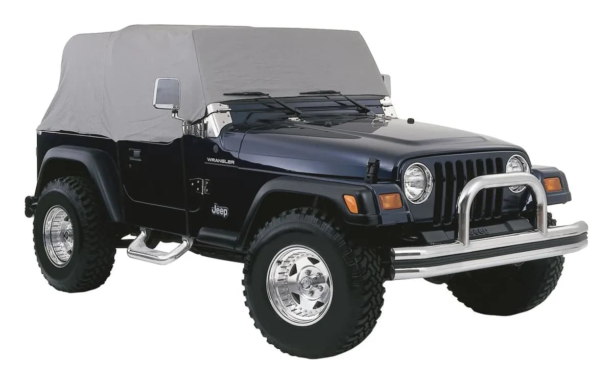 1987-1991 Wrangler YJ Grey; Water Resistant; Covers the top cab only