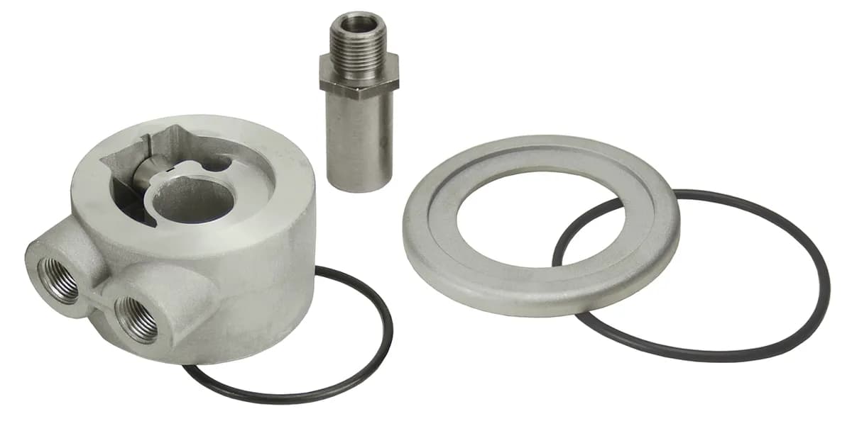 Derale 25731 Thermostatic Sandwich Adapter with 3/8 NPT Ports and 13/16-16 Filter Thread