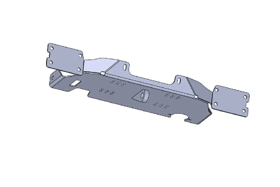 0718 Wrangler Krawler Lite Winch Plate With Recovery Point Raw