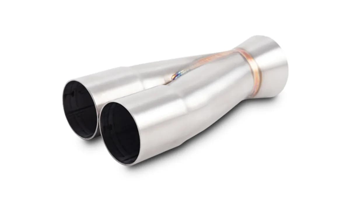 Vibrant Performance - 10366 - 2-1 Merge Collector, 2.00 in. Inlet I.D. x 3.00 in. Outlet O.D. - 8.25 in. Overall Length