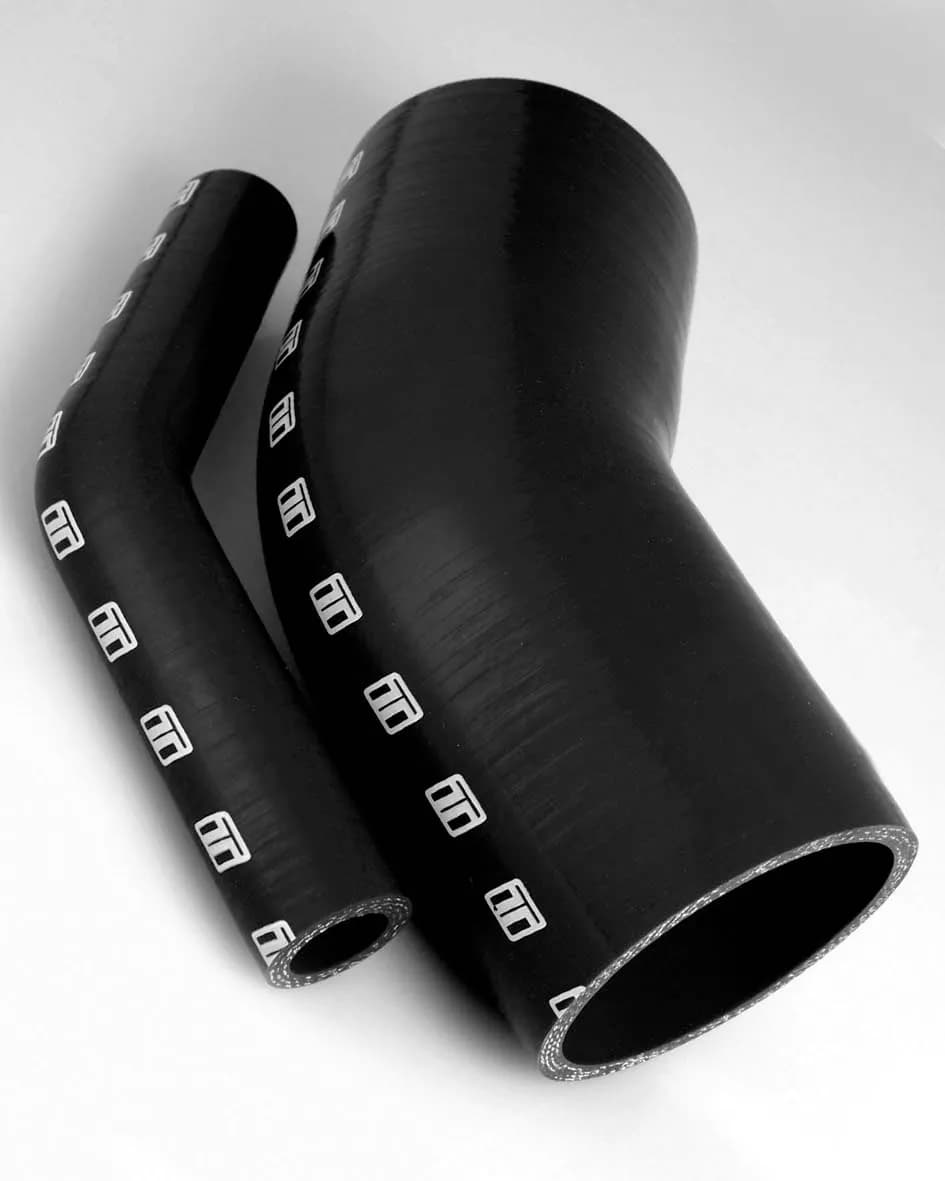 Silicon 45 Degree Silicon Hose - Elbow 0.75" (Black)