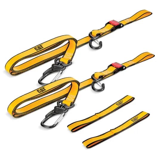 4 Piece Strap Set with Swivel Hook Cam Buckles and Soft Straps
