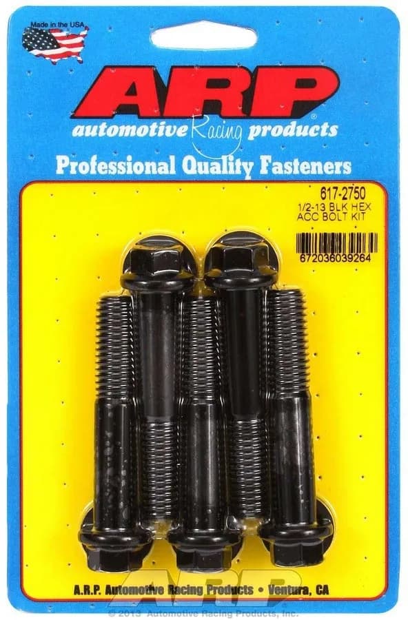 1/213 x 2.750 Hex Black Oxide Bolts