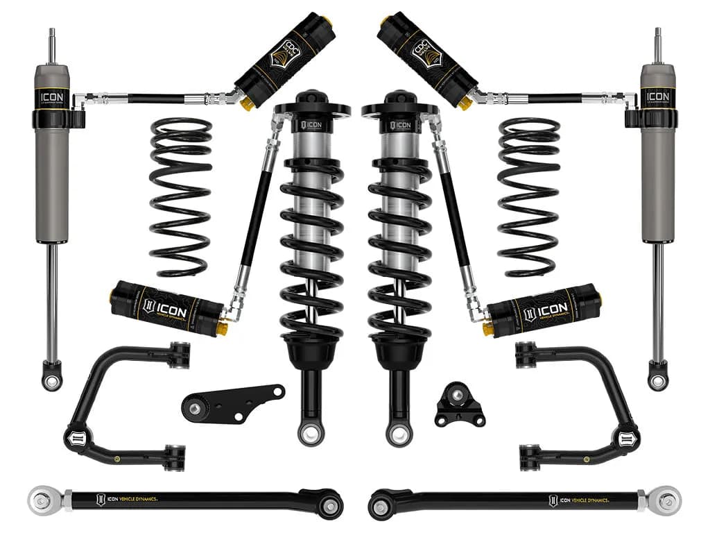 ICON 2024-2026 Toyota Tacoma 1.25-3" Lift, Stage 8 Suspension System, Tubular, Triple Rate Rear Springs