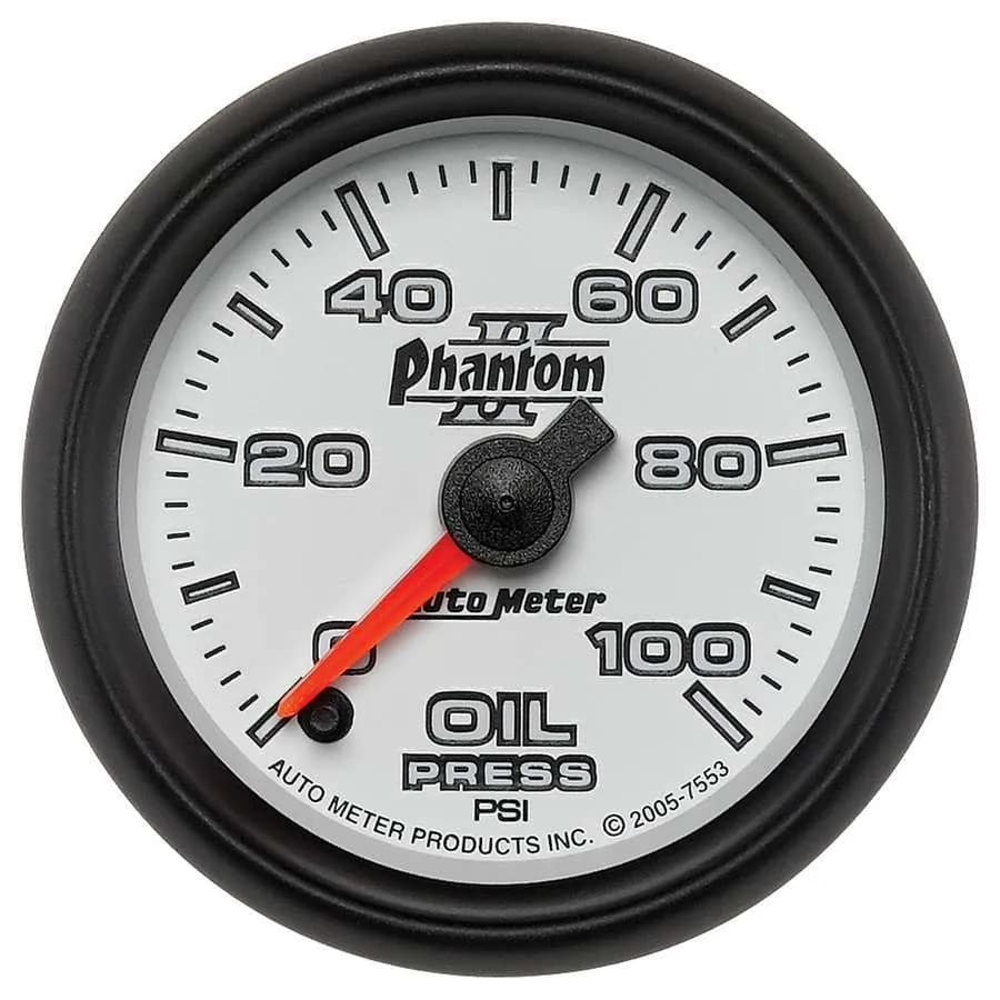 Gauge, Oil Pressure, 2 1/16", 100psi, Digital Stepper Motor, Phantom II