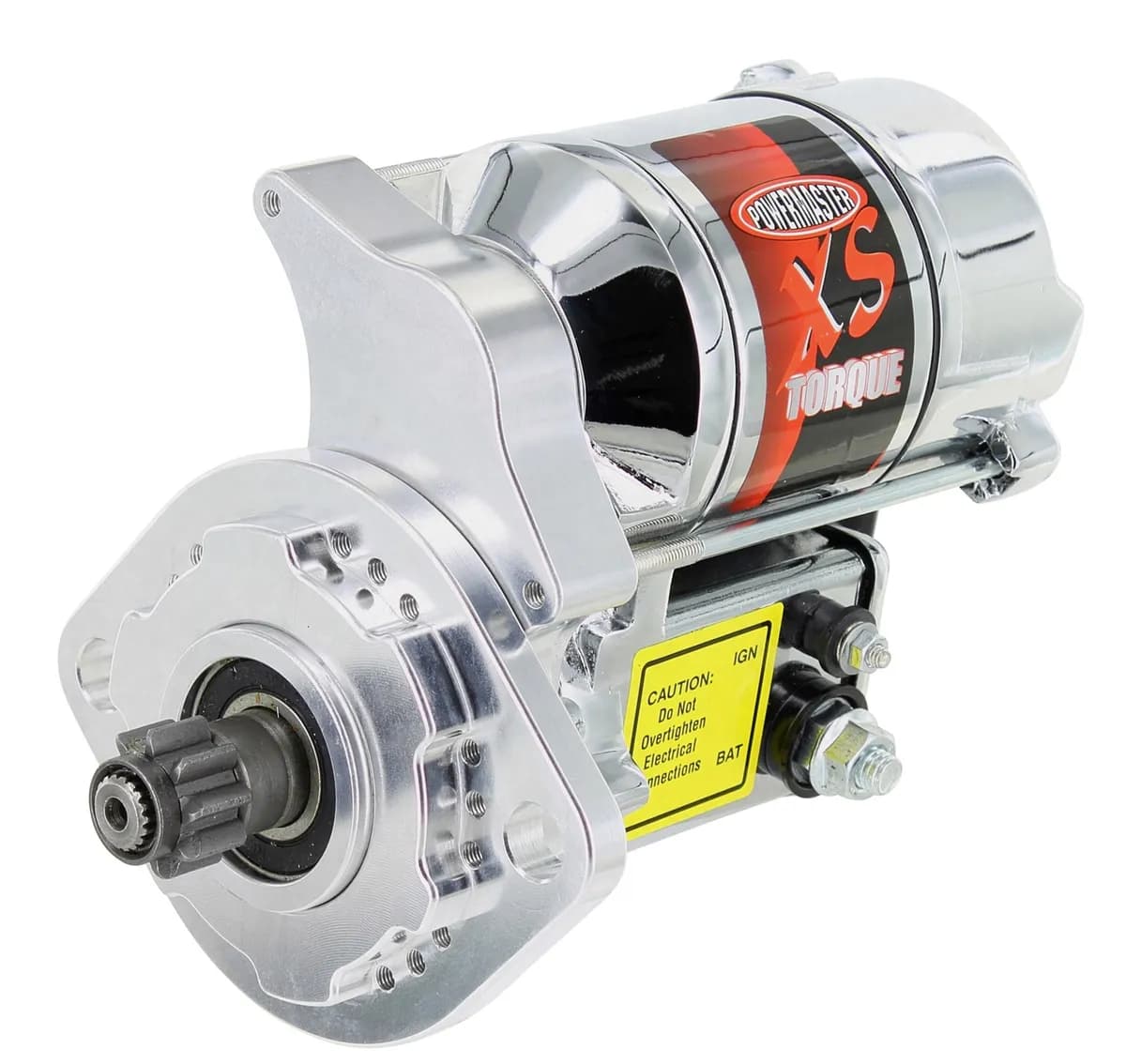 XS Torque Starter; 172 Tooth Flywheel; 200 ft./lbs. Torque; 18:1 Compression Rate; 4.4:1 Gear Reduction; Chrome;