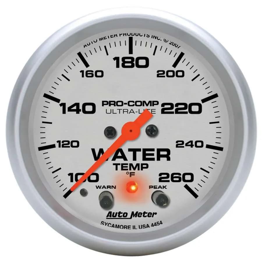 Gauge, Water Temp, 2 5/8", 260?F, Digital Stepper Motor w/ Peak & Warn, Ultra-Lite