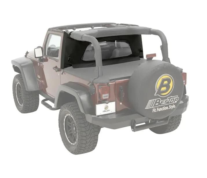 Wrap-Around Windjammers For Jeep 2007-2018 Wrangler JK Black Diamond Bestop