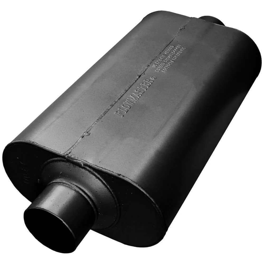 Super 50 Series / Performance Muffler 3.00in IN (C) / OUT (C): ea 16 Gauge Aluminized Steel