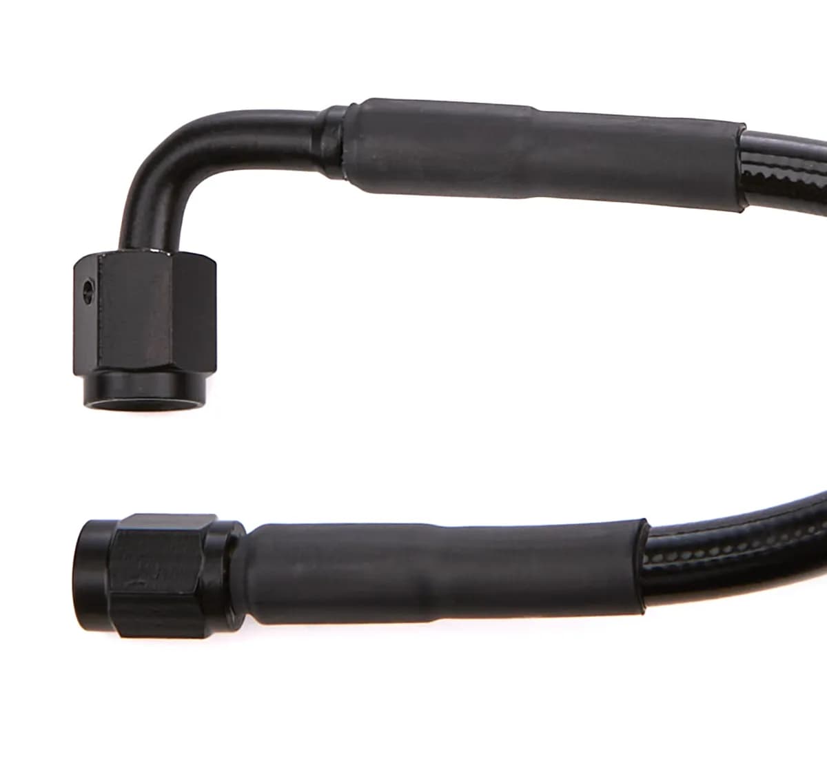 Straight 3 to 90 Degree 3 60in Pre Assembled Brake Line Black