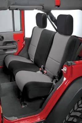 Seat Cover Rear Neoprene Black/Gray; 0718 Jeep Wrangler Jku