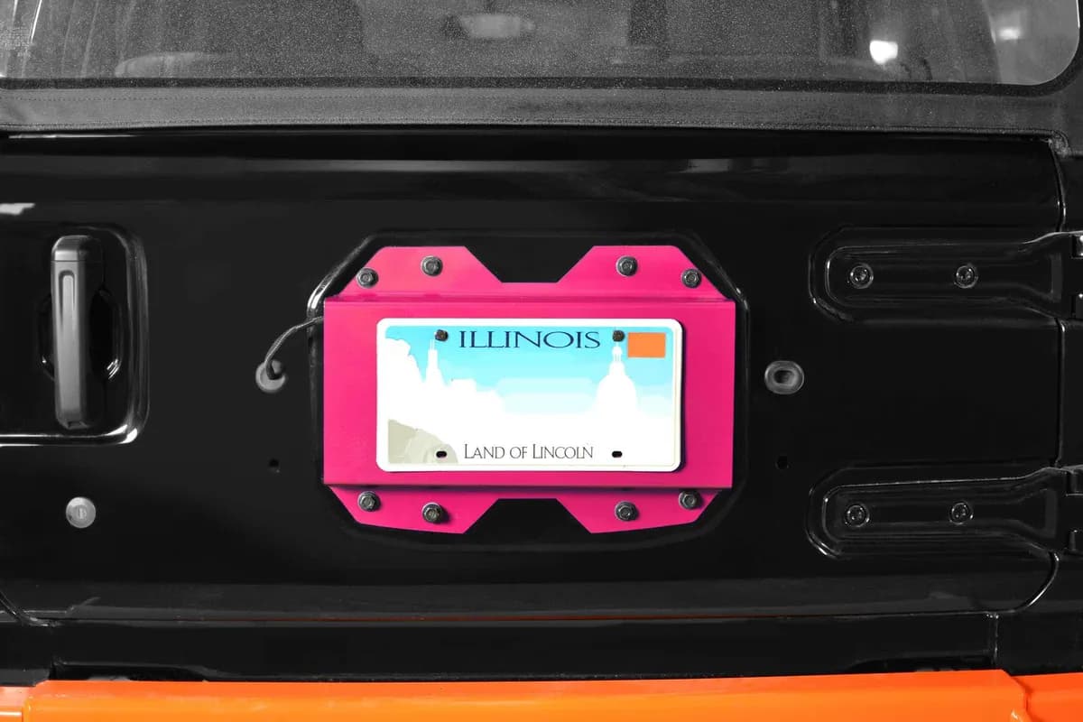 Exterior Accessories 2018 to Present License Plate Brackets Hot Pink