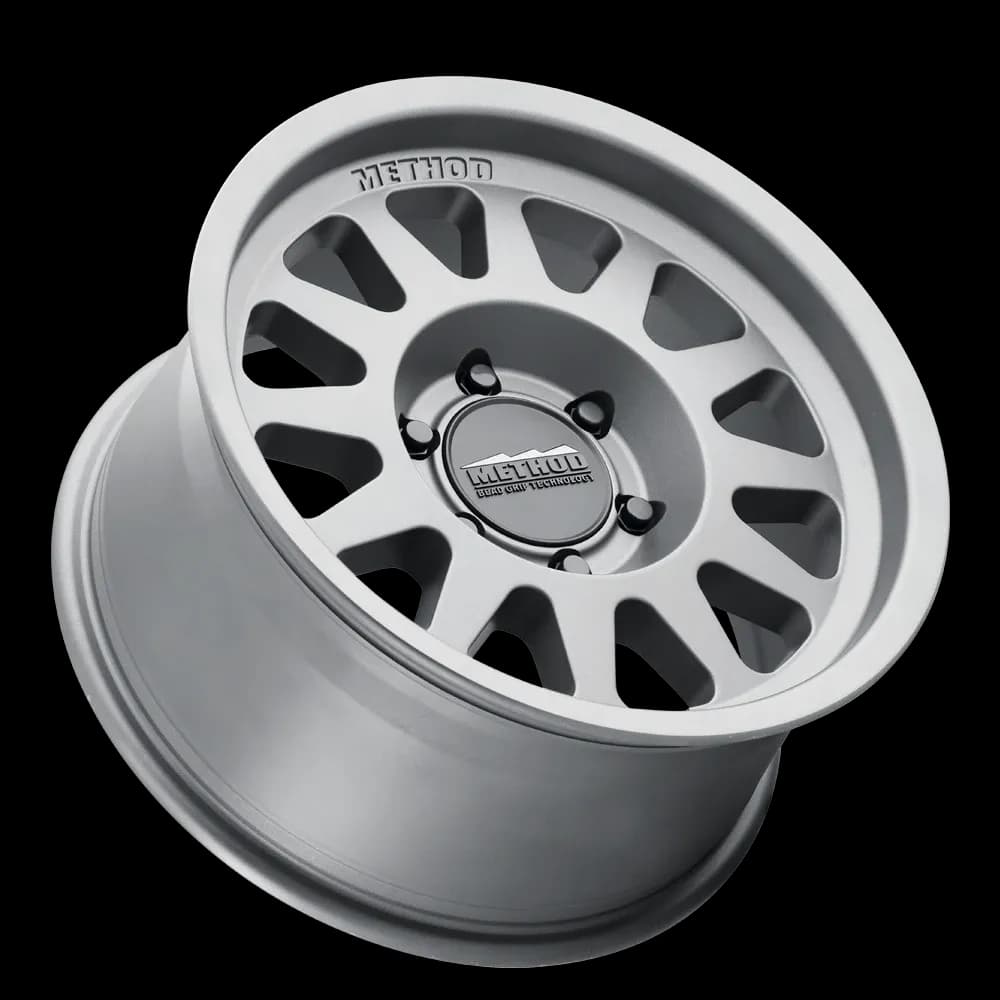 Aluminum Wheels 17x8.5 Bead Grip MR703 Bolt Pattern 6 On 139.7 Offset 0 Lip Size 1.18 Gloss Titanium SL Method