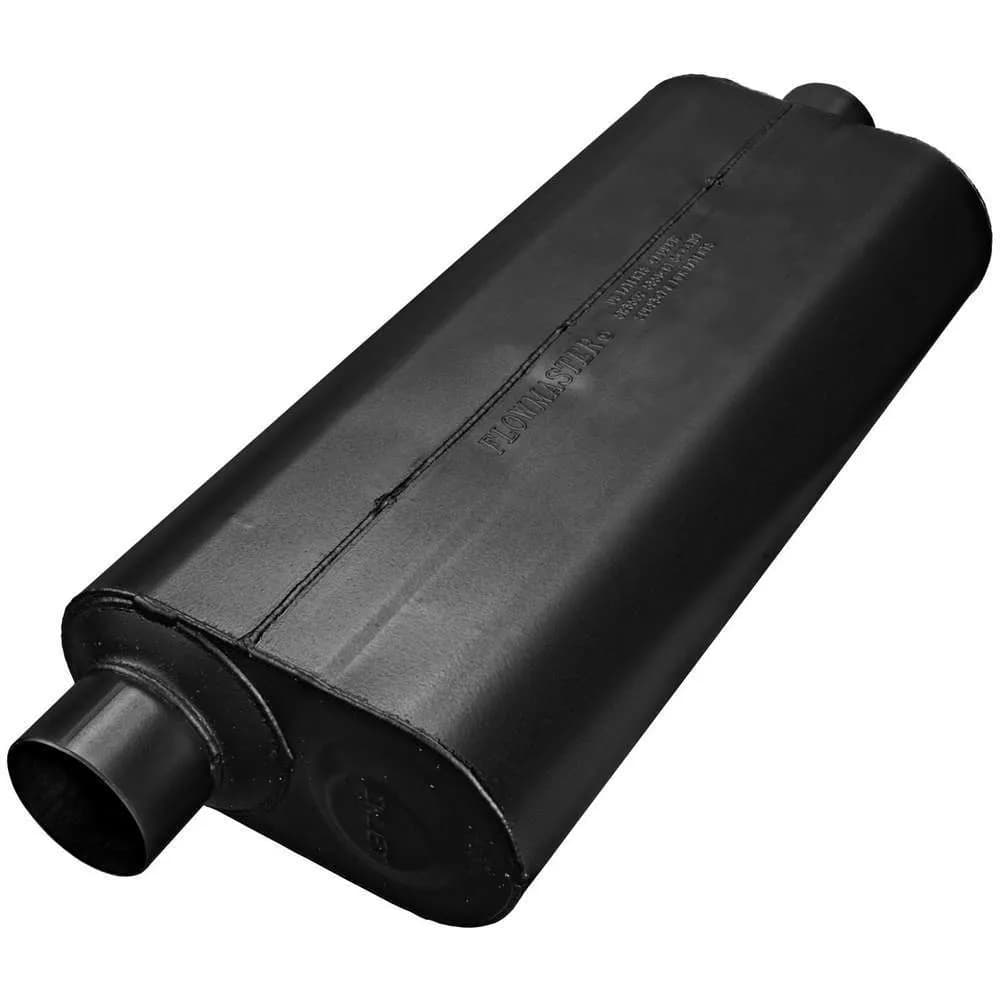 70 Series Big Block II Muffler 3.00in IN (O) / OUT (C): ea 16 Gauge Aluminized Steel
