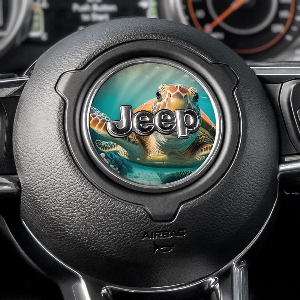 Turtle Smile Steering Wheel Decal