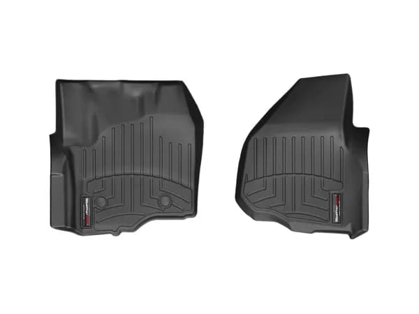 2012 + Ford F-250/F-350/F-350/F-550 Front FloorLiner Fits models with footrest in forward left corner fo the driver side floor space only: does not fit models with manual 4x4 shifter; SuperCrew and SuperCab Black