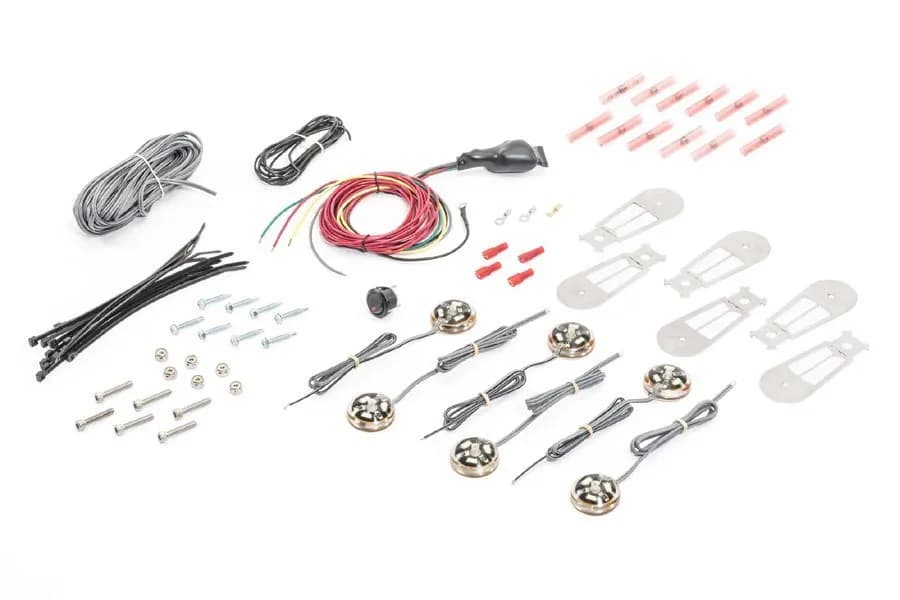 Puddle Light Kit 6 Rock Light With Dome Light Circuit Green OffRoadOnly