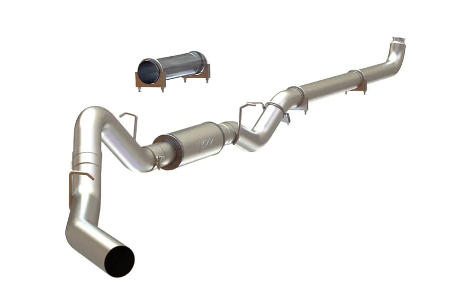 Armor Lite Cat Back Exhaust System; 4 in.; Incl. 4 in. Front Pipe/Ext. Pipes/Muffler/Tailpipe/Hardware; No Tip Incl.; Single Side Exit; Off Road; Aluminized;