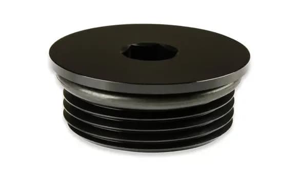 Earl's -12 AN Port Plug w/ O-Ring Seal, Black Anodized Aluminum