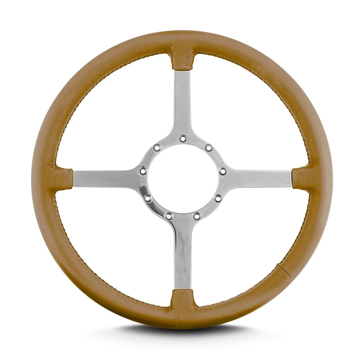 Lecarra Mark 4 Classic Steering Wheel; Chestnut; Polished Spokes; 15 in.;