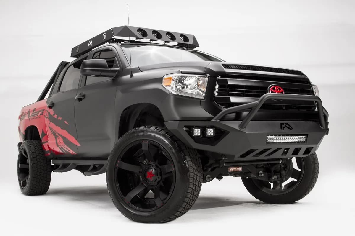 Vengeance Front Bumper; 2 Stage Black Powder Coated; No Guard;