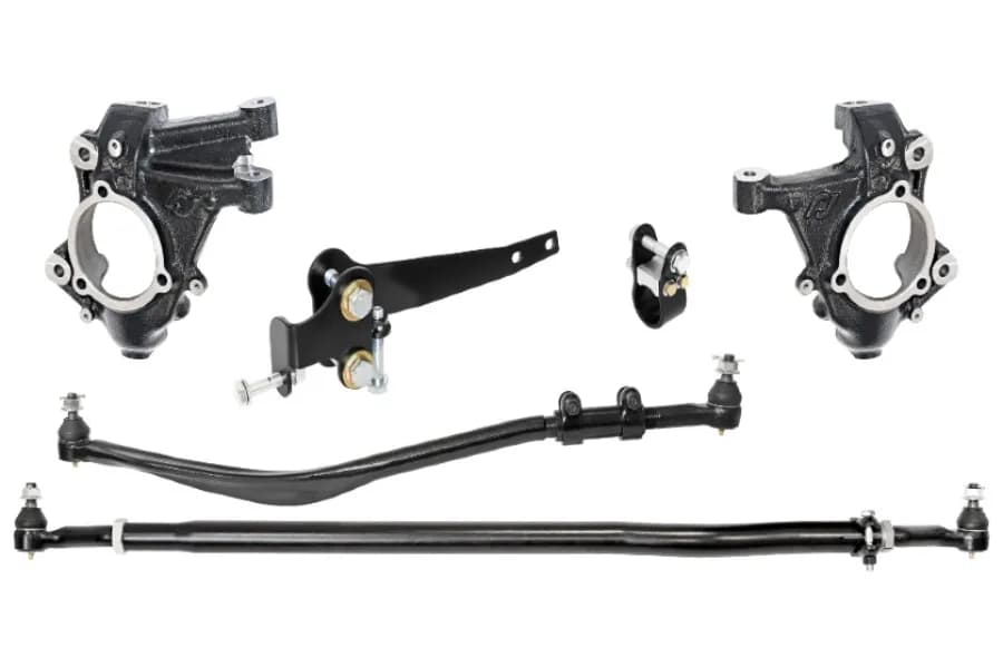 Currectlync JL/JT High Steer Kit for Stabilizer Shock Incl Knuckles Drag Link Tie Rod Trac Bar Reloc/Shock Mount Axle Shock Tie Rod Clamp