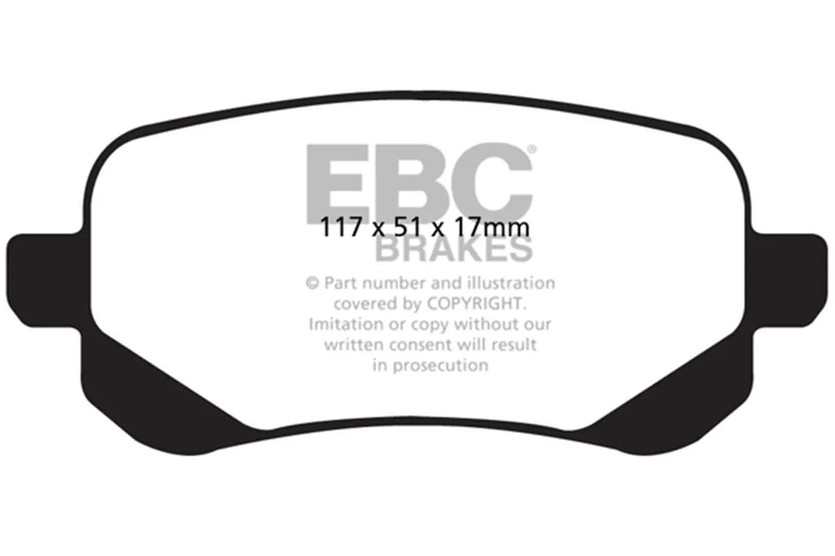 Truck/SUV Extra Duty Brake Pads; FMSI Pad No. D1326; Solid; 305mm Dia.; 33mm Height; 12mm Thick; 72.5mm Center Hole Dia.; Pad Dimensions: 117 x 52 x 17mm;