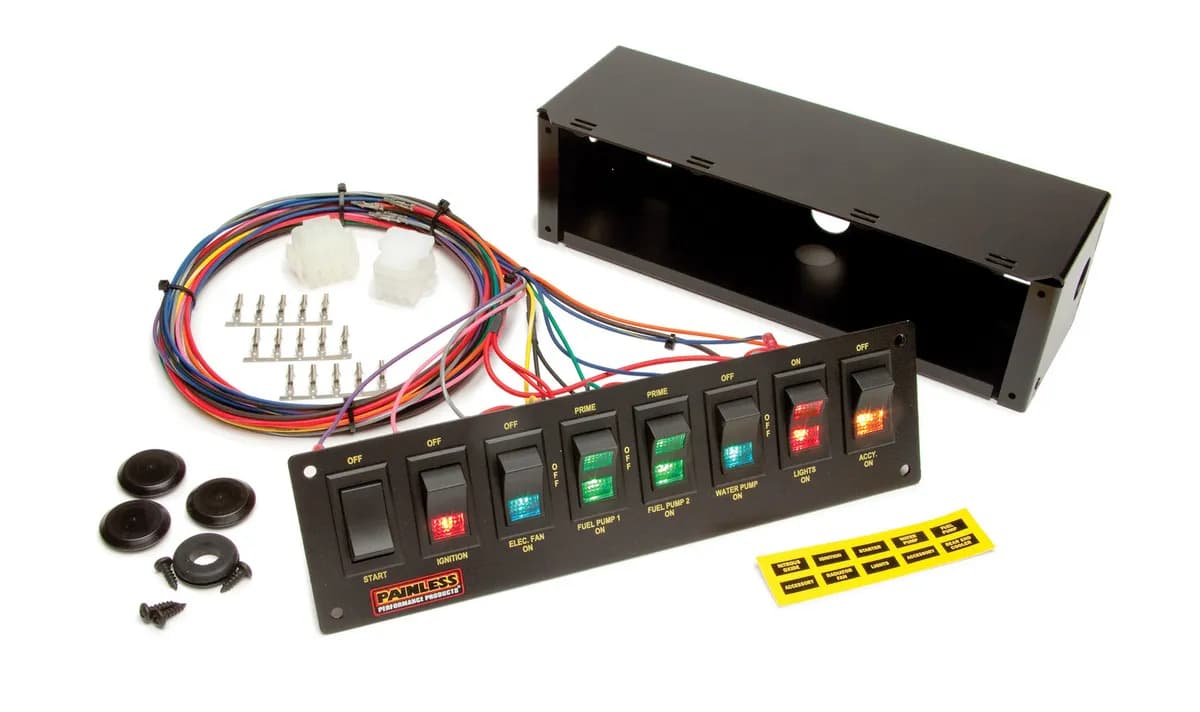 8-Switch Panel; Non-Fused; Roll Bar Mount; Use w/PN[50001];