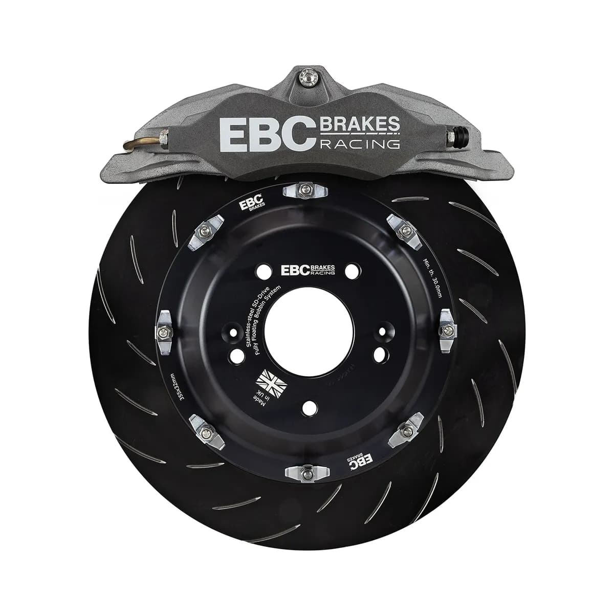 Apollo-4 Brake Caliper; Front; Left Hand; Trailing; 300/355mm Disc Dia.; 32mm Disc Thickness; Aluminum 2-Piece Bolted; DP002 EBC Pad Shape;